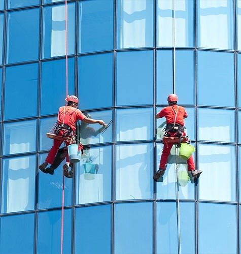 Мытье фасадов промальпинистами в Казани